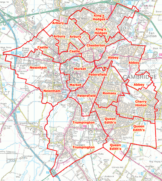 Cambridge City Election Results Ward Maps