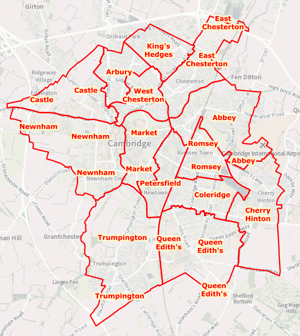 Cambridge City Election Results Ward Maps